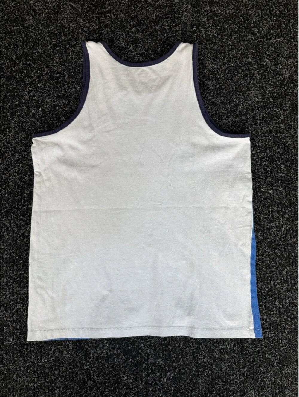 Old Navy Boys XL (14-16) White/Blue Crew Neck Palm Tree Graphic Tank Top